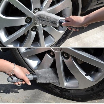 Wheel Brush Gray Car Styling Wash Soft Rubber Grip Brush Car Cleaning Supplies Car Wash Brush Sponges Accessories