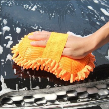 Super Car Wash Glove Hand Soft Towel Microfiber Chenille Polishing Dry Wet Cleaning Tools Brush Sponge Block Washing Supplies