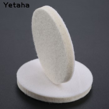 2Pc 3 75mm White Plush Wool Felt Polishing Pads Car Buffing Wax Round Wheel Disk Sheets For Car Cleaning Metals Glass Polishing