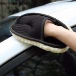 ONEWELL Car Care Cleaning Brushes Polishing Mitt Brush Super Clean Wool Car Wash Glove Car Wash Sponge Waxing Gloves