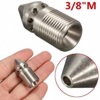 Pressure Washer Drain / Sewer Cleaning Jetter Nozzle 9 Jet 3/8 Male 4.5