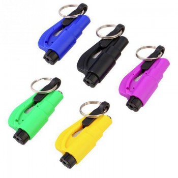 1PCS Mini safety hammer car life-saving escape hammer window keychain car Window broken emergency glass breaker Random Color