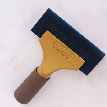 100pcs/lot DHL QH-01 handle scraper with Blue Max Rubber blades scraper Power Squeegee Gold Aluminum Short handle