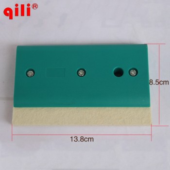 20pcs professional window tint tool single side wool squeegee with plastic handle Screen Printing Squeegee wool scraper DHL free