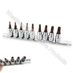 9pcs 3/8 Dr.Hollow Star Trox Socket Bit TS10 TS15 TS20 TS25 TS27 TS30TS 40TS45 TS50