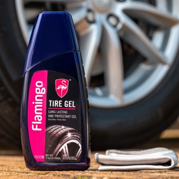 500ml Long Lasting Waterbase Tire Protectant Gel Tire Shine Tire Dressing Tire Glaze High Gloss Finish Shine  17.64oz