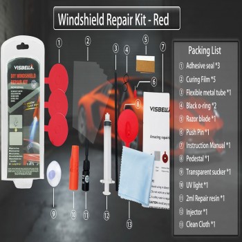 Visbella windshield repair kit Car window repair polishing Windscreen Glass renewal Tool Auto Scratch Chip Crack Restore fix DIY