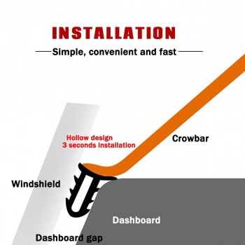 2Pcs Rubber 160cm Car Dashboard Windshield Soundproof Dustproof Seal Sealing Strips Styling Stickers Universal Auto Sealants