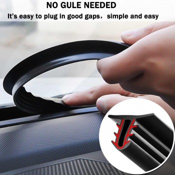 2Pcs Rubber 160cm Car Dashboard Windshield Soundproof Dustproof Seal Sealing Strips Styling Stickers Universal Auto Sealants