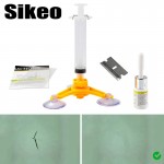 Sikeo Car Glass Repair Tool Auto Glass Windshield Windscreen Instrument Repair Kits DIY Glass Repair Tool Sets