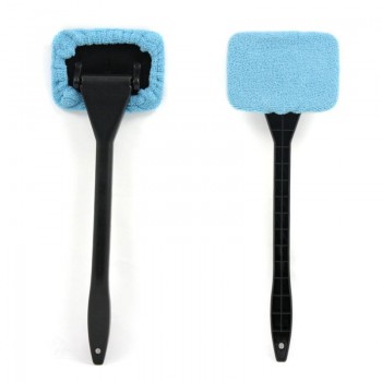 Handy Auto Window Cleaner Microfiber Car Window Dust Fog Moisture Cleaner Wash Brush Windshield Towel Washable Car Cleaning Tool