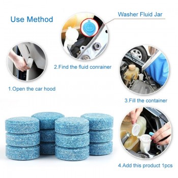 6pcs = 24L Car Windshield Glass Washer Cleaner Compact Effervescent Tablets Detergent Drop Shipping