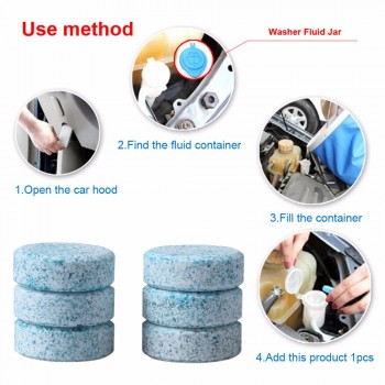 6Pcs Car Solid Seminoma Wiper Auto Windscreen Windshield Window Compact Glass Washer Cleaner Effervescent Tablets Detergent