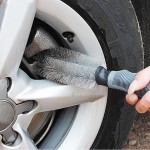 Car Wheel Brush Gray Car Wash Soft Rubber Grip Cheap Brush Car Cleaning Supplies Car Washing Brush Cleaning Brush Tool