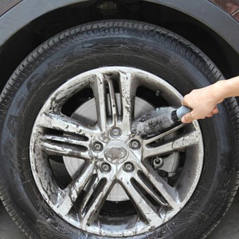 Car Wheel Brush Gray Car Wash Soft Rubber Grip Cheap Brush Car Cleaning Supplies Car Washing Brush Cleaning Brush Tool