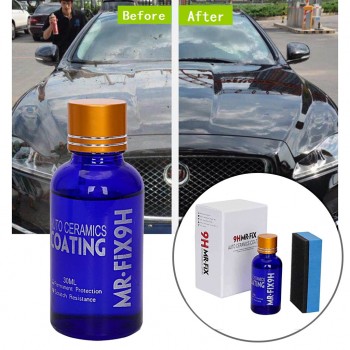 2PCS 9H Car Oxidation Liquid Ceramic Coat Super Hydrophobic Glass Coating Set Polysiloxane and Nano materials Care Multicolor H9