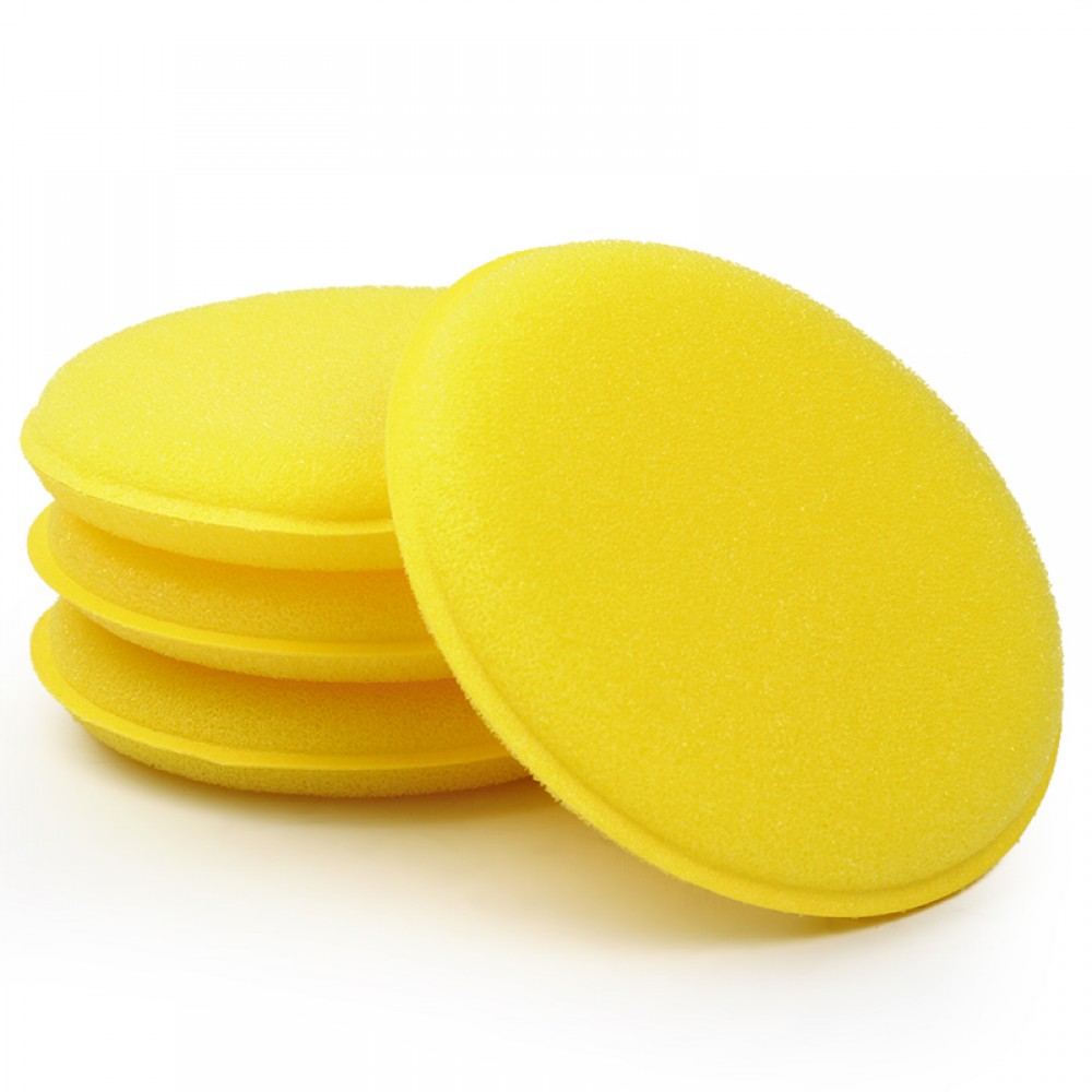 12 pcs/set Car Wax Sponge Anti-Scratch Car Care Sponge Polishing Towel Tyre Dressing Foam Yellow Automobile Cleaning Tool