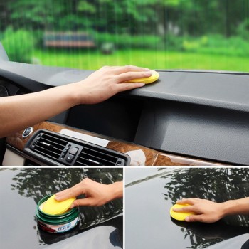 12 pcs/set Car Wax Sponge Anti-Scratch Car Care Sponge Polishing Towel Tyre Dressing Foam Yellow Automobile Cleaning Tool