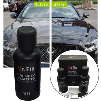 2pcs 50ML Mr Fix 9H Car Oxidation Liquid Ceramic Coat Super Hydrophobic Glass Coating Set Polishing Coat CarCare Good Dropship