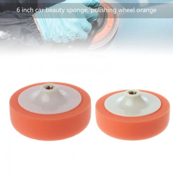 Free delivery 6 Inch 15cm Auto Car Polishing Buffing Polishing Pad Sponge Wheel Waxing Orange