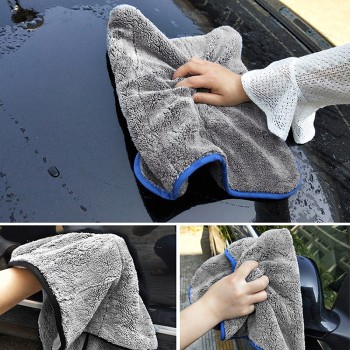 3PCS 1000GSM 48x42cm Ultra-Thick Plush Microfiber Towels Car Cleaning Cloth Auto Wash Waxing Drying Polishing Detailing Towel