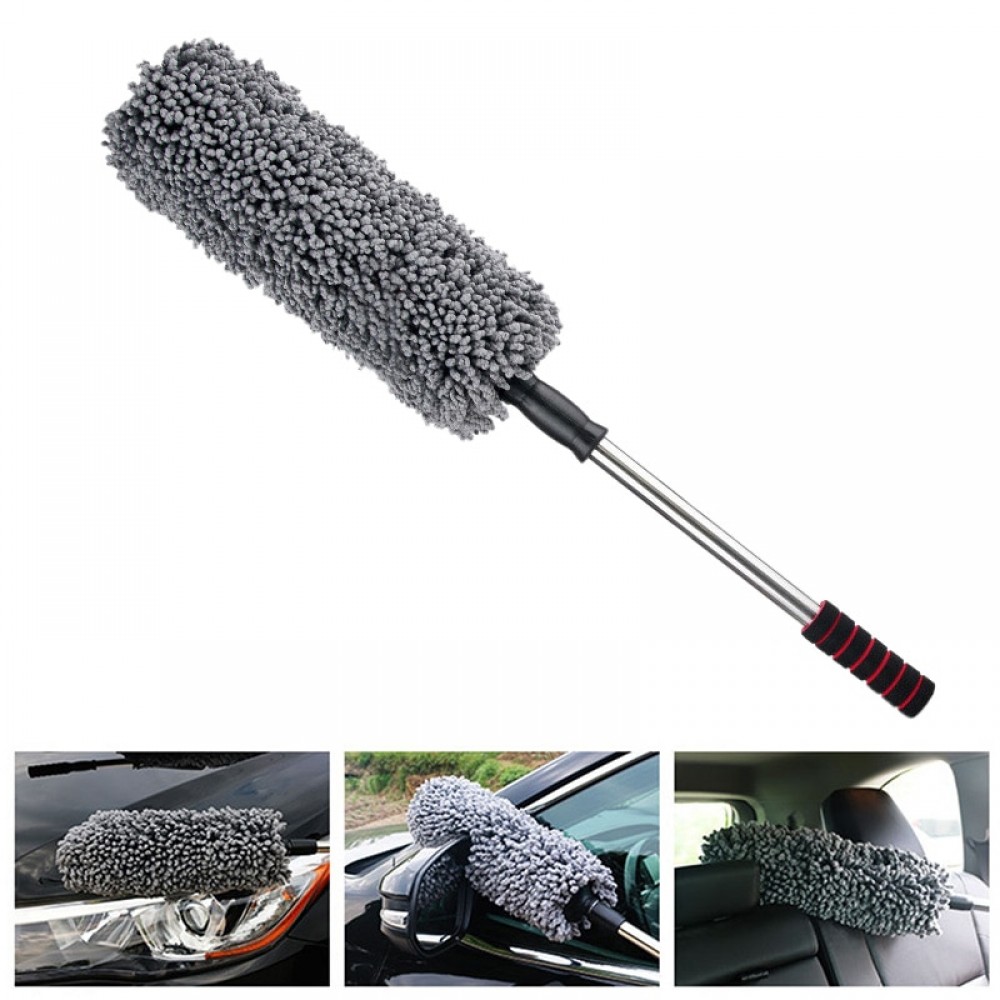 New Car Auto Microfiber Retractable Wax Mop Cleaning Brush Round Duster Dusting Tool CSL2018