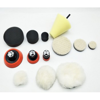 high quality1,2,3 inch fine grinding polish buffing foam pad(3foam pad,3backing pad,3japanese wool pad,3wool ball,1cone-shape ,