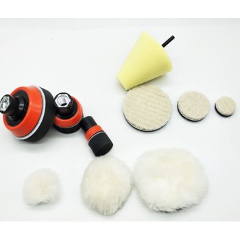 high quality1,2,3 inch fine grinding polish buffing foam pad(3foam pad,3backing pad,3japanese wool pad,3wool ball,1cone-shape ,