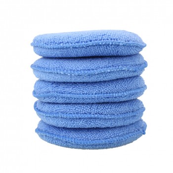 Microfiber Blue Waxing Sponge Polishing Sponge Premium Round Buffing Pad Car Care Buffer Pad