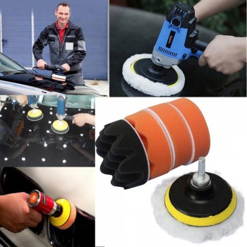 2018 New Best Selling pcs/Set Sponges Waves Plate Compound Car Auto Polishing Tools Drill Adapter