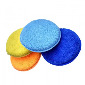 Micro Fiber Waxes Sponge Rubbing Colour Sponge Polishing Small Round Shaped Micro Fiber Sponge Car Cleaning WashingTool