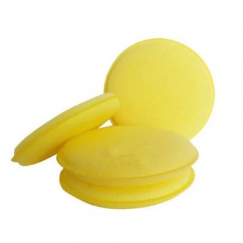 12pcs Car Washing Tools Waxing Sponge Rubbing Yellow Sponge Polishing Small Round  Car Cleaning Tools