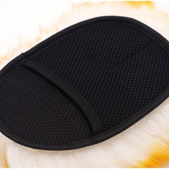 Super Long Hair Breathability Mesh Paws Sheepskin Car Washing Cleaning Polishing Gloves Luxury Lamb Wool Glove Wool Wash Mitt