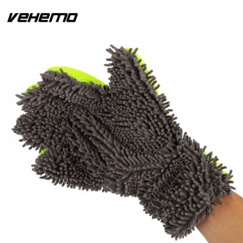 Vehemo Chenille Cleaning Cloth Washing Cleaning Glove Soft Brush Car Care Towel Hard Wearing Cleaning Tool