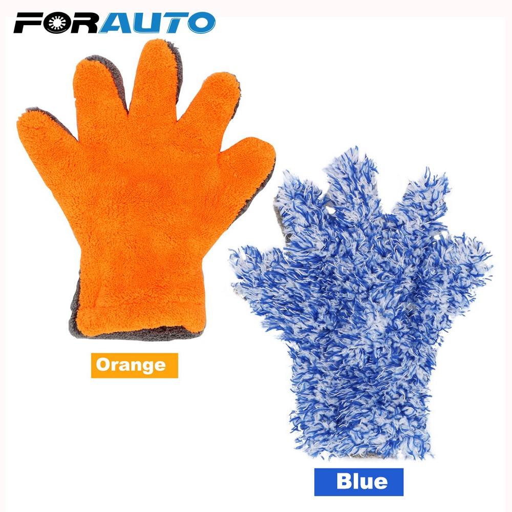 FORAUTO Car Washing Gloves Window Wash Tool Car Cleaning Soft Microfiber Car-styling Auto Care Car Washer