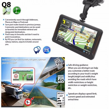 7 inch HD Car GPS Navigation FM 128M+8GB Capacitive Screen Car Vehicle Truck GPS Europe Russia US AU 2018 Free Map WinCE 6.0