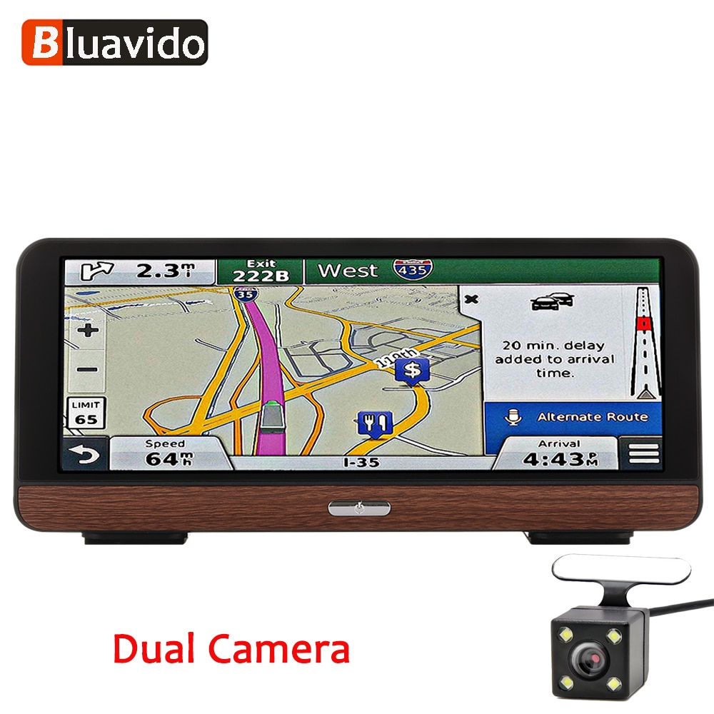 Bluavido 8 Inch 4G Android GPS Navigation Dash cam ADAS Full HD 1080P Car DVR Camera Auto Video Recorder Bluetooth WiFi monitor