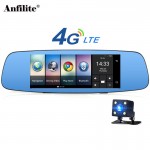 Anfilite A800 4G/3G 7 inch Android 5.1 truck GPS navigation Dash cam Video drive Recorder Rear view mirror with car DVR Camera