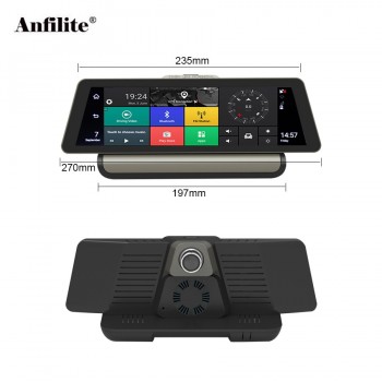 Anfilite 10 Inch 3G / 4G Android Car DVR 1080P Video Camera GPS Navigation ADAS Full HD Camcorder Bluetooth WiFi Dual lens