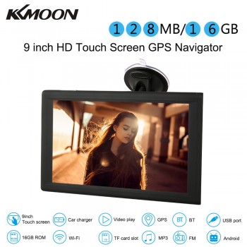 Universal 9 Tablet GPS Navigation Android Smart System 16GB Car Stereo Audio Player Multimedia Entertainment Wi-Fi BT FM USB/SD