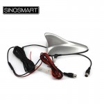 SINOSMART High Quality Car Shark Analog TV Antenna with Amplifier+Booster Black and White