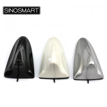 SINOSMART High Quality Car Shark Analog TV Antenna with Amplifier+Booster Black and White