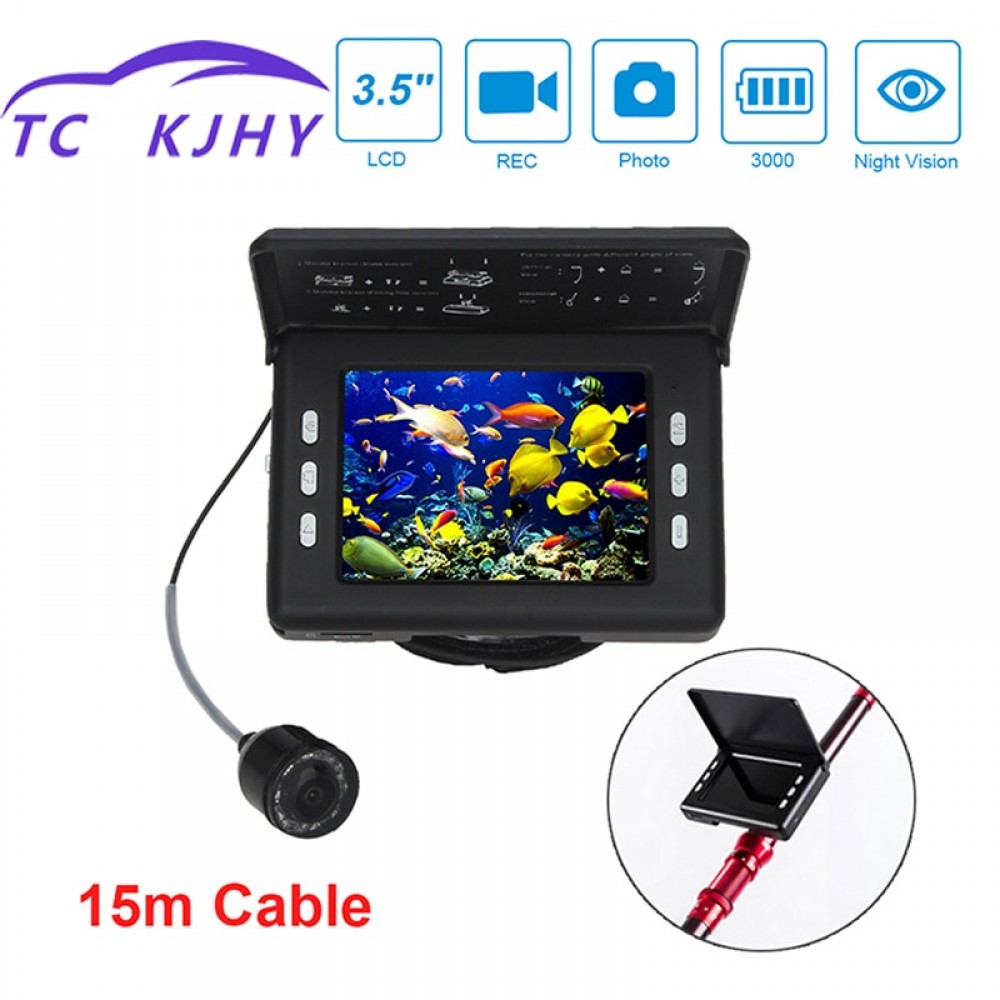 15M 3.5 Inch Marine Gps Fish Finder High Definition Visual Angling Device Underwater Camera Fish Detector Fish Searching