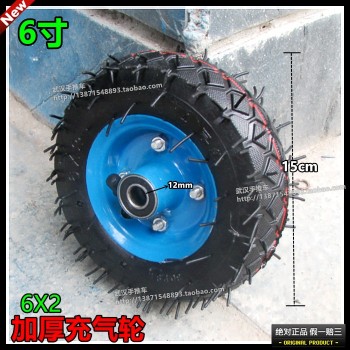 one 6X2 Inflation Tire Wheel Use 6 Tire Alloy Hub 160mm Pneumatic Tyre Electric Scooter  Pneumatic Wheel Trolley Cart Air Wheel