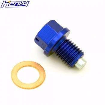 CNC BLUE BILLET MAGNETIC OIL DRAIN PLUG BOLT FOR YAMAHA YZ80 YZ100 YZ250F YZ450F YZ125 YZ250 YZ426F WR250F YZ490 WR200 WR250