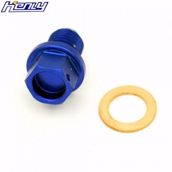 CNC BLUE BILLET MAGNETIC OIL DRAIN PLUG BOLT FOR YAMAHA YZ80 YZ100 YZ250F YZ450F YZ125 YZ250 YZ426F WR250F YZ490 WR200 WR250