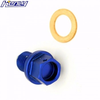 CNC BLUE BILLET MAGNETIC OIL DRAIN PLUG BOLT FOR YAMAHA YZ80 YZ100 YZ250F YZ450F YZ125 YZ250 YZ426F WR250F YZ490 WR200 WR250