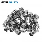 100Pcs Car Tyre Air Pressure Caps Car Wheel Tire Valve Stem Cap Plastic Chrome Plated Tire Accessories Universal Airtight Cover