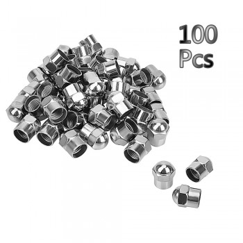 100Pcs Car Tyre Air Pressure Caps Car Wheel Tire Valve Stem Cap Plastic Chrome Plated Tire Accessories Universal Airtight Cover