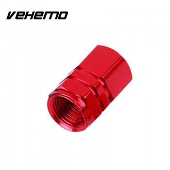 Vehemo 4X Car Tire Wheel Stem Aluminum Alloy Air Valve Cap Tyre Cover Red/Blue